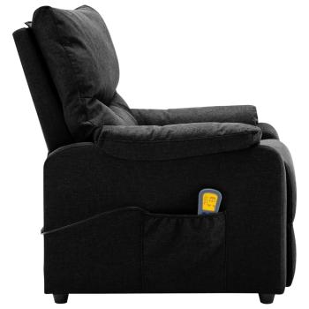 Massagesessel Elektrisch Schwarz Stoff