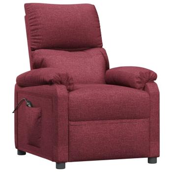 Relaxsessel Elektrisch Weinrot Stoff
