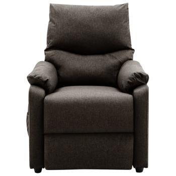 Massagesessel Elektrisch Dunkelbraun Stoff