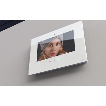 M-E Vistadoor VDV-907-IP-W Video 7 Zoll Monitor iP, Bildspeicher, Freisprechen, Sensortouch & mp3, weiß (41269)