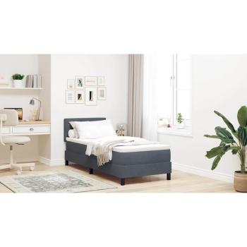 Boxspringbett mit Matratze Dunkelgrau 80 x 200 cm Samt