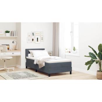 Boxspringbett mit Matratze Dunkelgrau 80x200 cm Samt