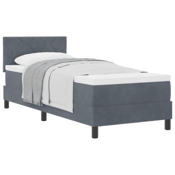 Boxspringbett mit Matratze Dunkelgrau 80x200 cm Samt
