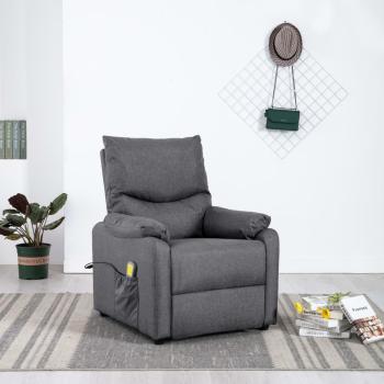 ARDEBO.de - Massagesessel Dunkelgrau Stoff