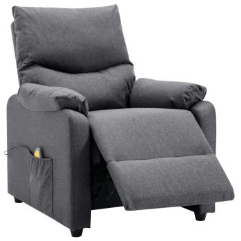 Massagesessel Dunkelgrau Stoff