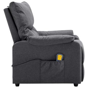 Massagesessel Dunkelgrau Stoff