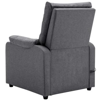 Massagesessel Dunkelgrau Stoff