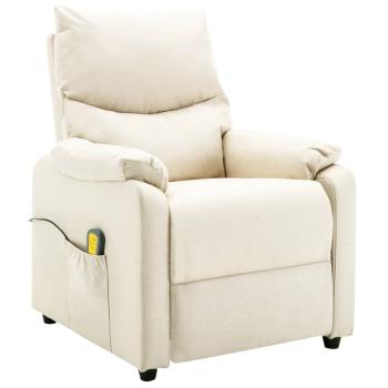 Massagesessel Creme Stoff