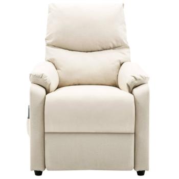 Massagesessel Creme Stoff