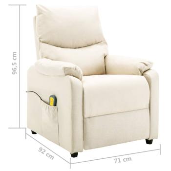 Massagesessel Creme Stoff