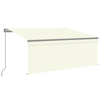 Markise Manuell Einziehbar mit Rollo 3,5x2,5 m Creme