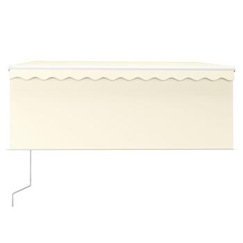 Markise Automatisch Einziehbar mit Volant 3,5x2,5 m Creme