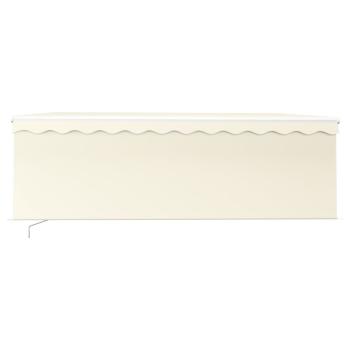 Markise Manuell Einziehbar mit Rollo & LED 4x3 m Creme