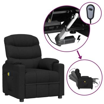 ARDEBO.de - Massagesessel Elektrisch Schwarz Stoff