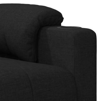 Massagesessel Elektrisch Schwarz Stoff