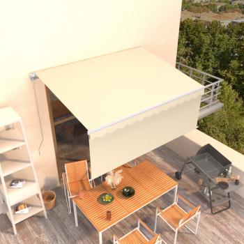 ARDEBO.de - Markise Manuell Einziehbar mit Rollo 3x2,5 m Creme
