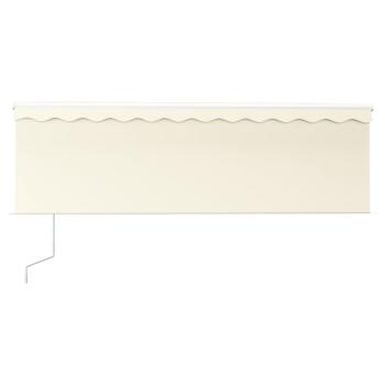 Markise Automatisch Einziehbar mit Volant 4x3 m Creme