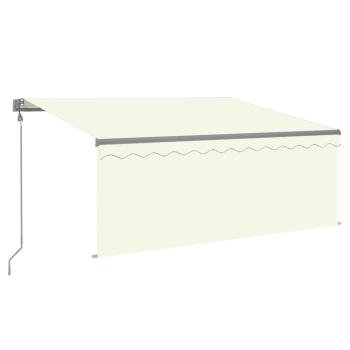 Markise Automatisch Einziehbar mit Volant 3x2,5 m Creme