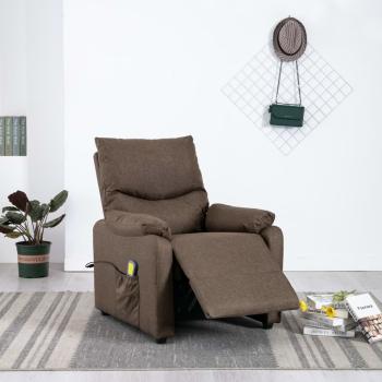 Massagesessel Braun Stoff