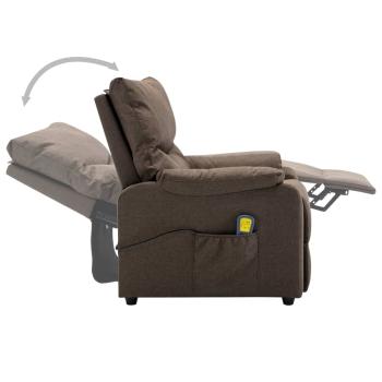 Massagesessel Braun Stoff