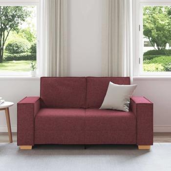 2-Sitzer Sofa Weinrot 120 cm Stoff