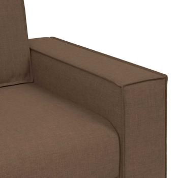 2-Sitzer Sofa Braun 140 cm Stoff