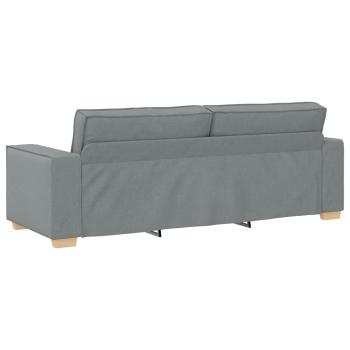 3-Sitzer-Sofa Hellgrau 180 cm Stoff