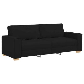 3-Sitzer-Sofa Schwarz 180 cm Stoff