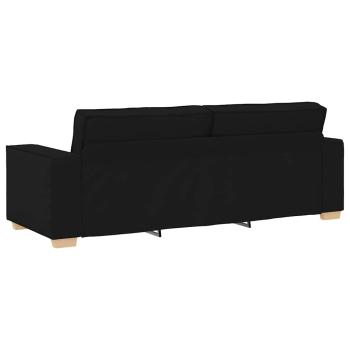 3-Sitzer-Sofa Schwarz 180 cm Stoff
