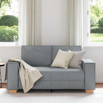2-Sitzer Sofa Hellgrau 120 cm Stoff