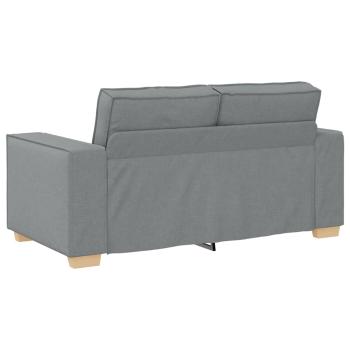 2-Sitzer Sofa Hellgrau 120 cm Stoff