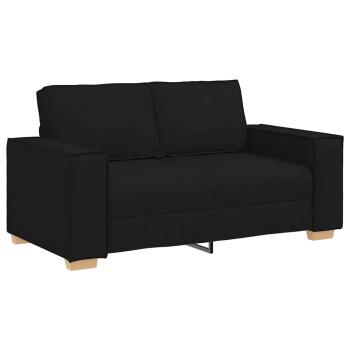 2-Sitzer Sofa Schwarz 120 cm Stoff