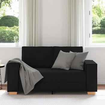 2-Sitzer Sofa Schwarz 120 cm Stoff