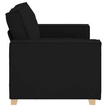 2-Sitzer Sofa Schwarz 120 cm Stoff
