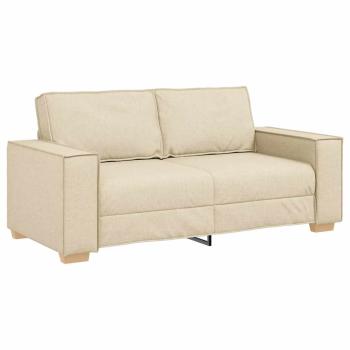 2-Sitzer Sofa Creme 140 cm Stoff