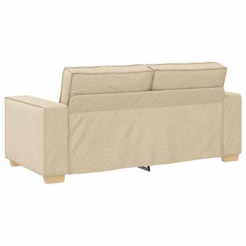 2-Sitzer Sofa Creme 140 cm Stoff