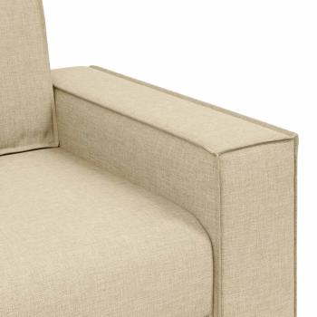 2-Sitzer Sofa Creme 140 cm Stoff