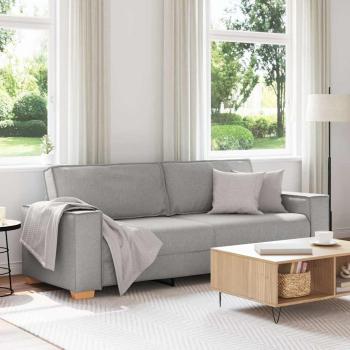 ARDEBO.de - 3-Sitzer-Sofa Wolkengrau 180 cm Stoff