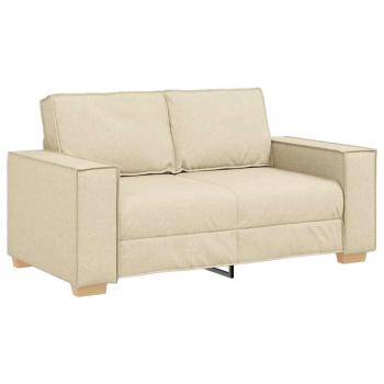 2-Sitzer Sofa Creme 120 cm Stoff