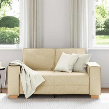 2-Sitzer Sofa Creme 120 cm Stoff