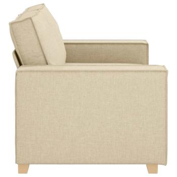 2-Sitzer Sofa Creme 120 cm Stoff