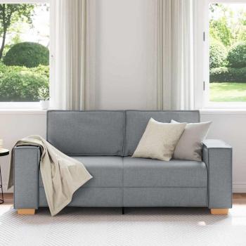 2-Sitzer Sofa Hellgrau 140 cm Stoff