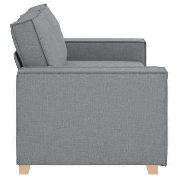 2-Sitzer Sofa Hellgrau 140 cm Stoff