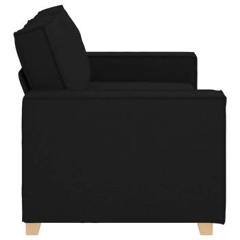 2-Sitzer Sofa Schwarz 140 cm Stoff