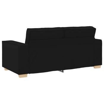 2-Sitzer Sofa Schwarz 140 cm Stoff