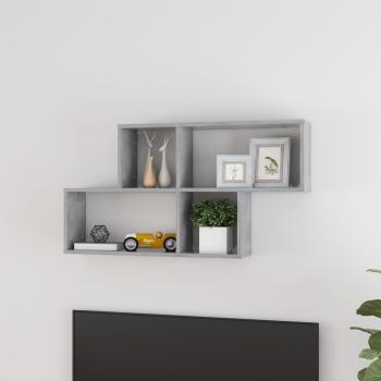 ARDEBO.de - Wandregal Betongrau 100x18x53 cm Holzwerkstoff