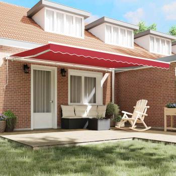 Automatische einziehbare Markise Rot 450x350 cm