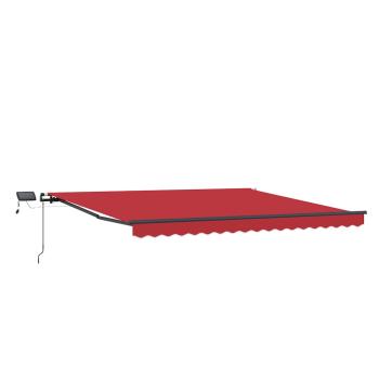 manuelle einziehbare Markise mit LED Rot 450x350 cm