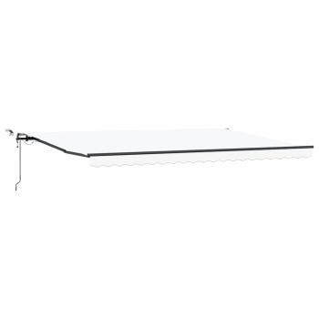 Automatische Einziehbare Markise mit LED Weiß 500x300 cm