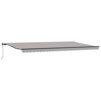 automatische einziehbare Markise Hellgrau 600x300 cm